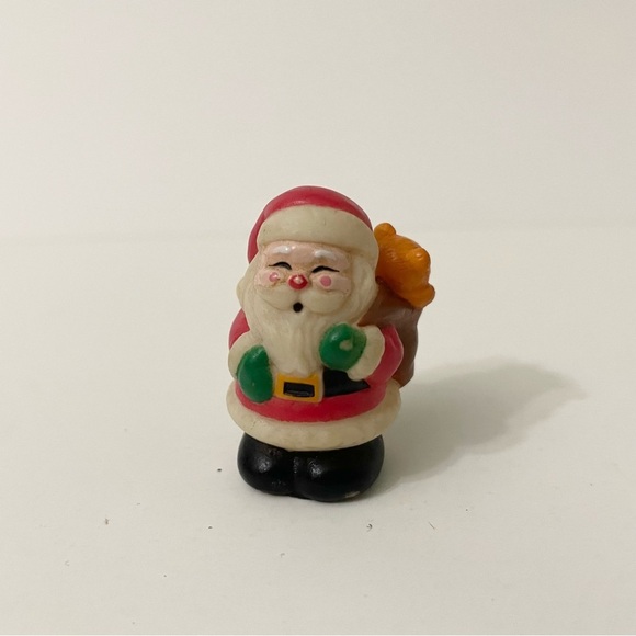 Vintage Santa Claus Bendy Figure and 1984 Santa Pencil Topper - Picture 2 of 16